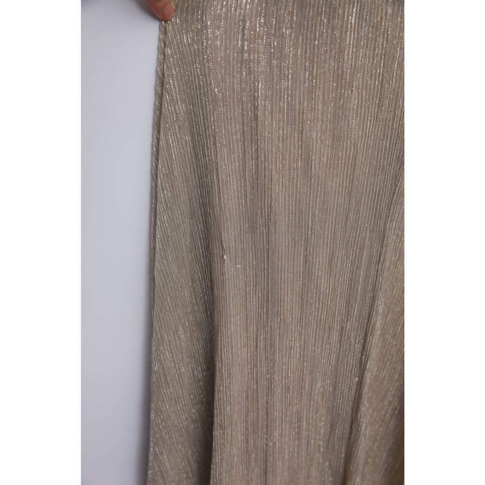 PatBO Lurex Draped Maxi Gold Dress Size US4 - Picture 7 of 9